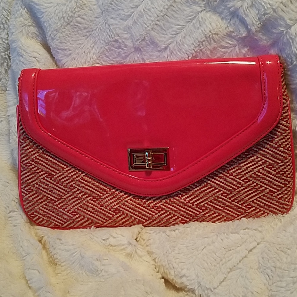 Aldo coral clutch purse